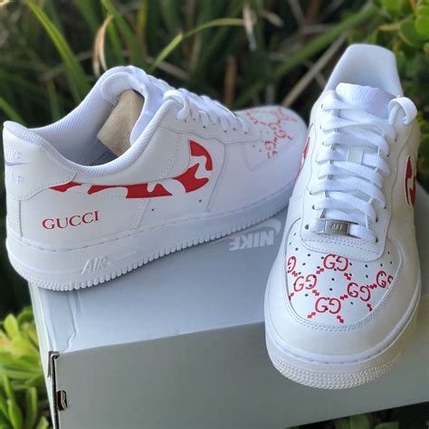 nike air force 1 gucci custom|gucci air force one sneakers.